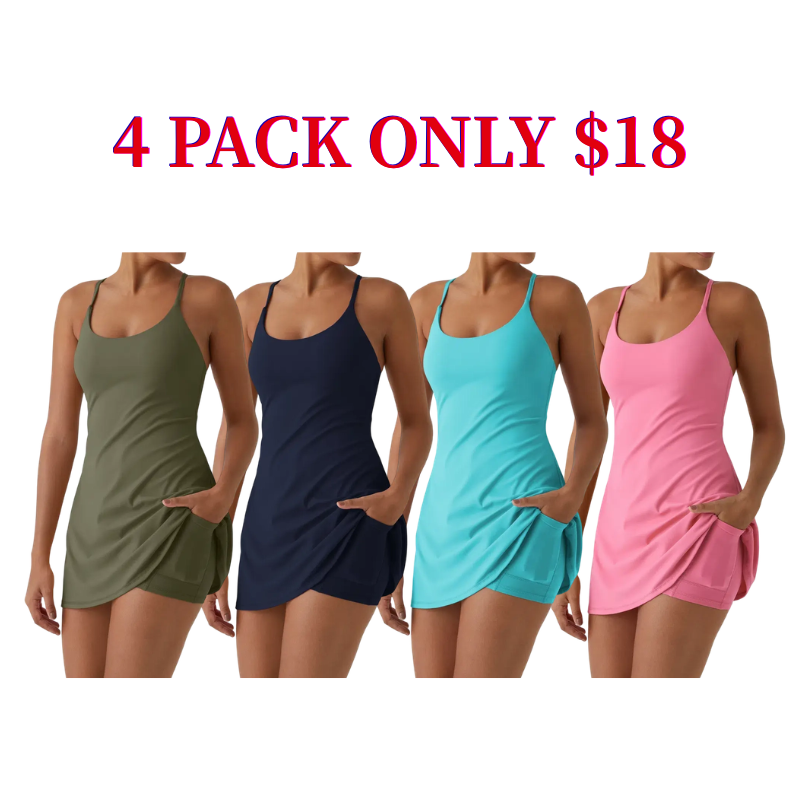 šThis Week's Special Priceš„Backless Sleeveless Dresses With Pockets