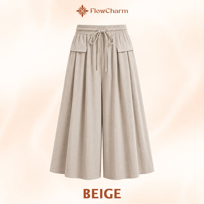 FlowCharm - Pull-On Capri Culottes for Women -BUY 2 FREE SHIPPING
