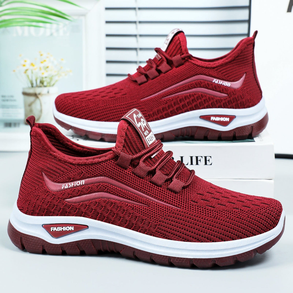WOMEN'S Lightweight Slip-On Walking Shoes – Breathable Comfort Sneakers