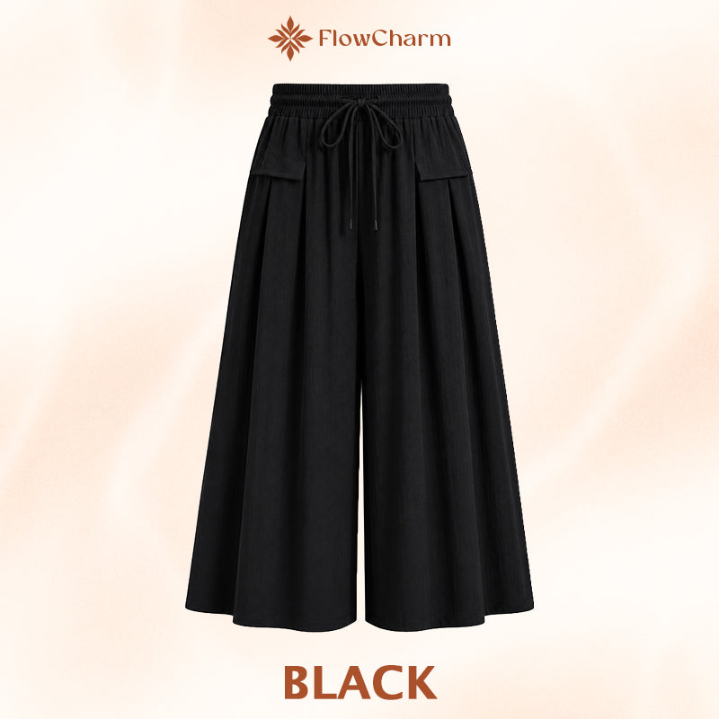 FlowCharm - Pull-On Capri Culottes for Women -BUY 2 FREE SHIPPING