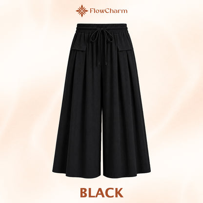 FlowCharm - Pull-On Capri Culottes for Women -BUY 2 FREE SHIPPING