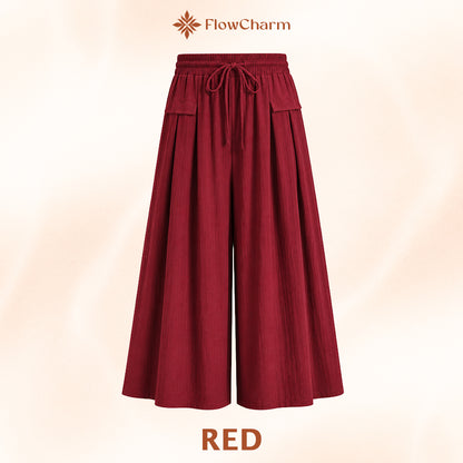 FlowCharm - Pull-On Capri Culottes for Women -BUY 2 FREE SHIPPING