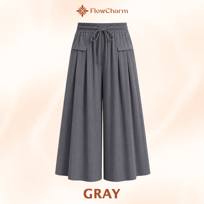 FlowCharm - Pull-On Capri Culottes for Women -BUY 2 FREE SHIPPING