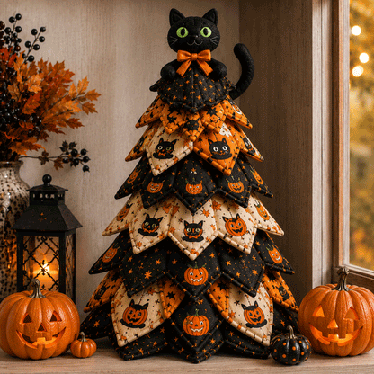 🔥Last Day 49% OFF - 🎃 DIY Halloween Quilted Fabric Tree Kit
