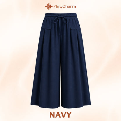 FlowCharm - Pull-On Capri Culottes for Women -BUY 2 FREE SHIPPING