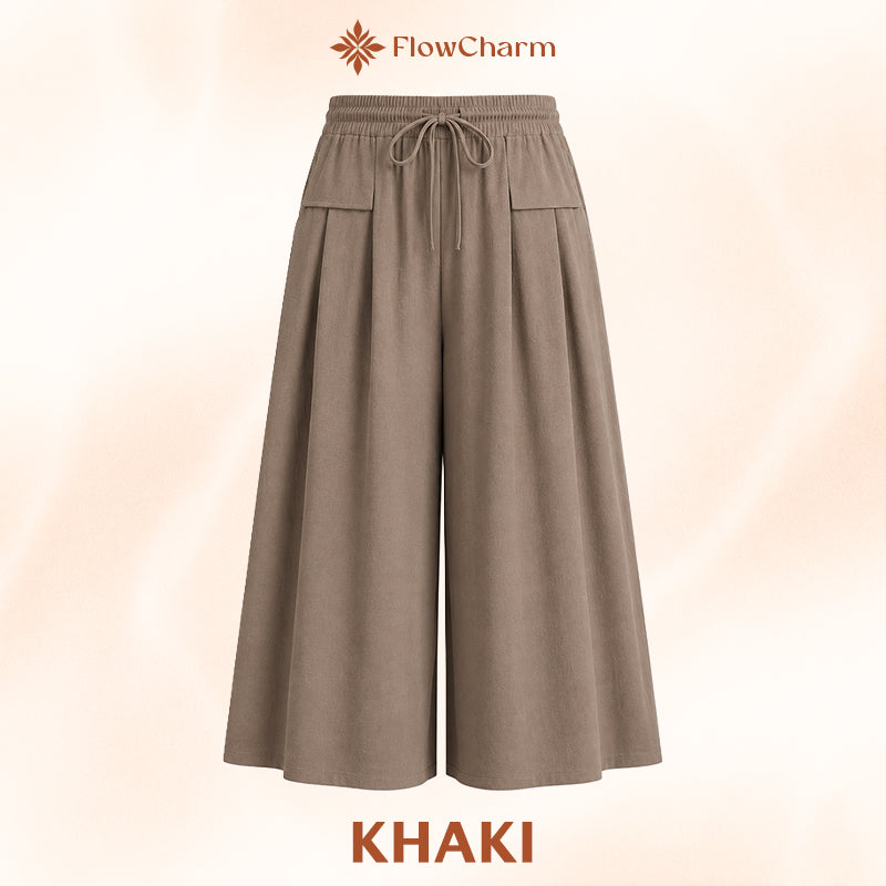 FlowCharm - Pull-On Capri Culottes for Women -BUY 2 FREE SHIPPING