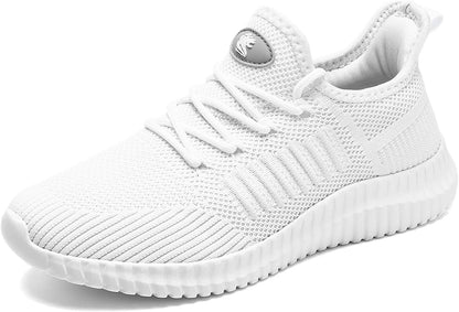 Women's Walking Shoes Lightweight Breathable Flying Woven Mesh Upper Casual Jogging Shoes Ladies Tennis Shoes Workout Footwear Non-Slip Gym Sneakers for Women