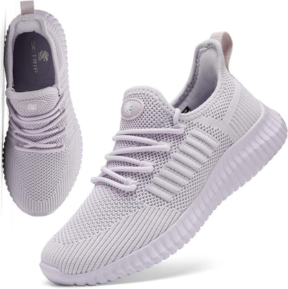Women's Walking Shoes Lightweight Breathable Flying Woven Mesh Upper Casual Jogging Shoes Ladies Tennis Shoes Workout Footwear Non-Slip Gym Sneakers for Women