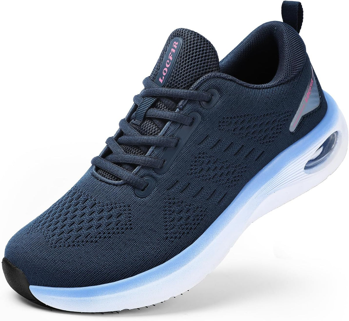 Womens Wide Orthopedic Walking Shoes with Cushioned Arch Support Lace-Up Running Sneakers