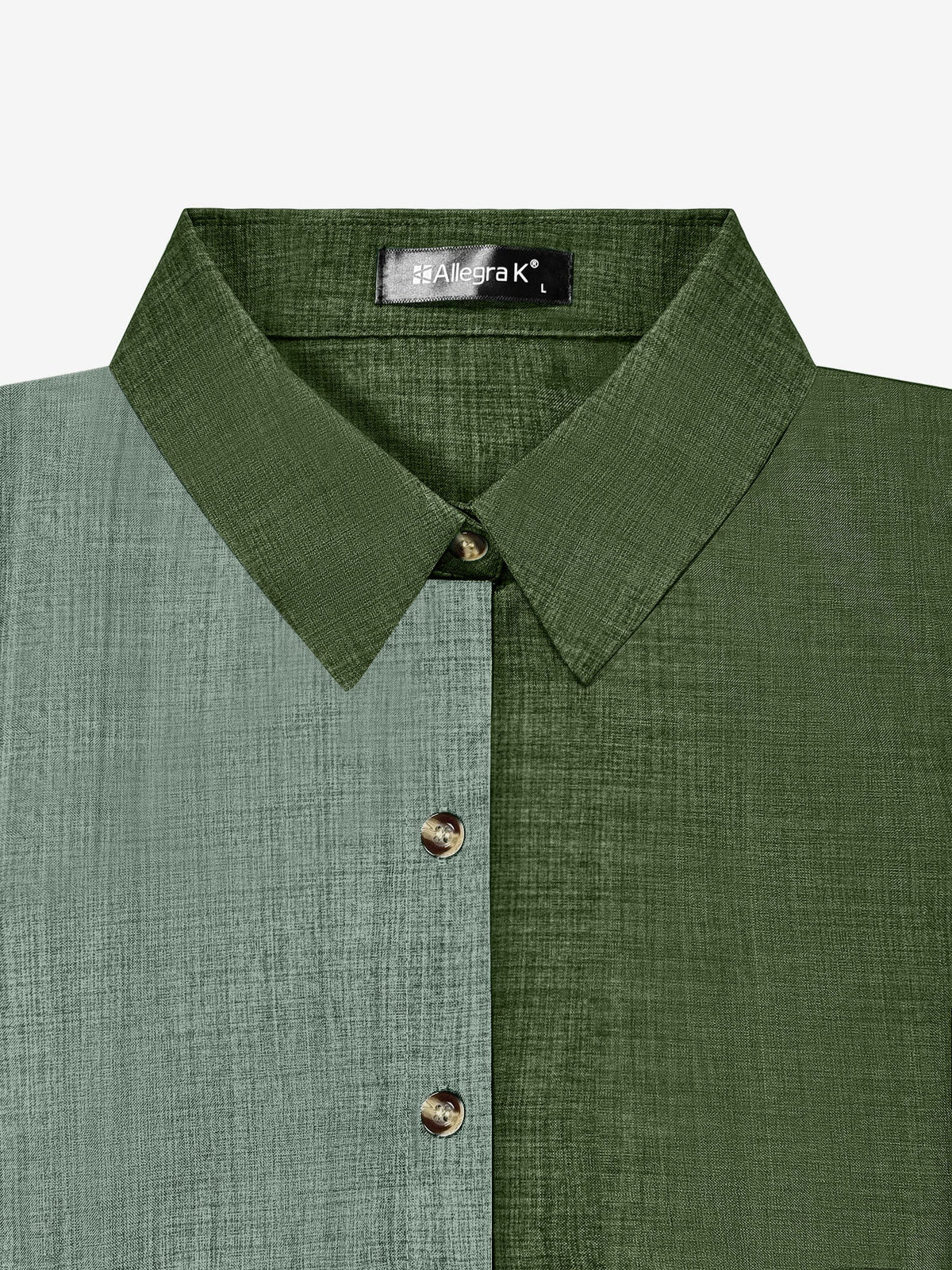 Collared Long Sleeves Button Down Work Shirt
