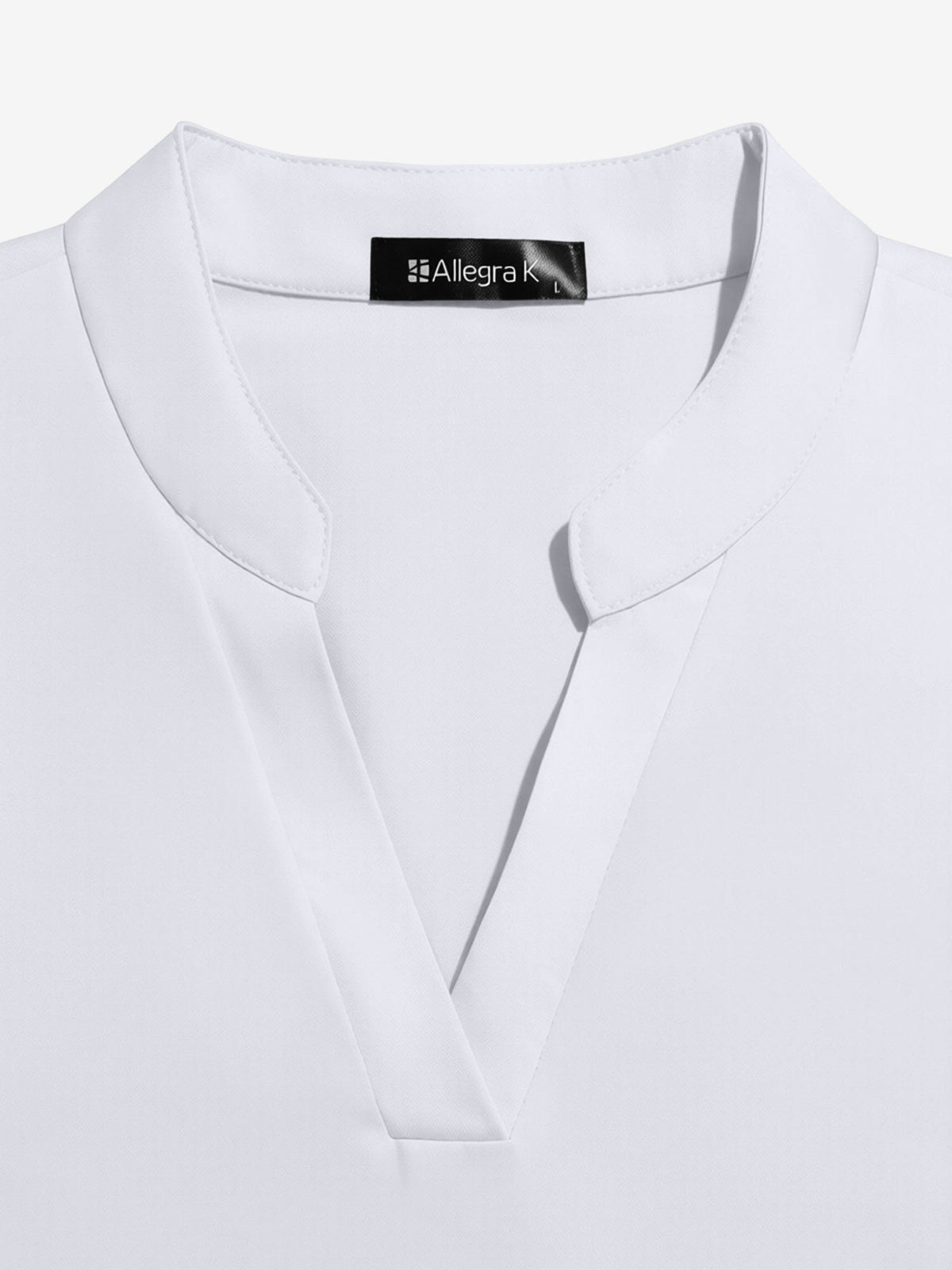 Notch Neck Cold Shoulder Solid Color Blouse
