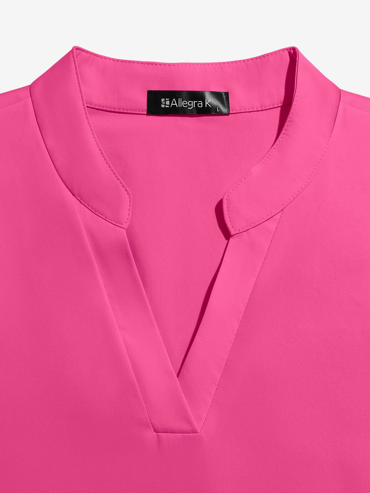 Notch Neck Cold Shoulder Solid Color Blouse