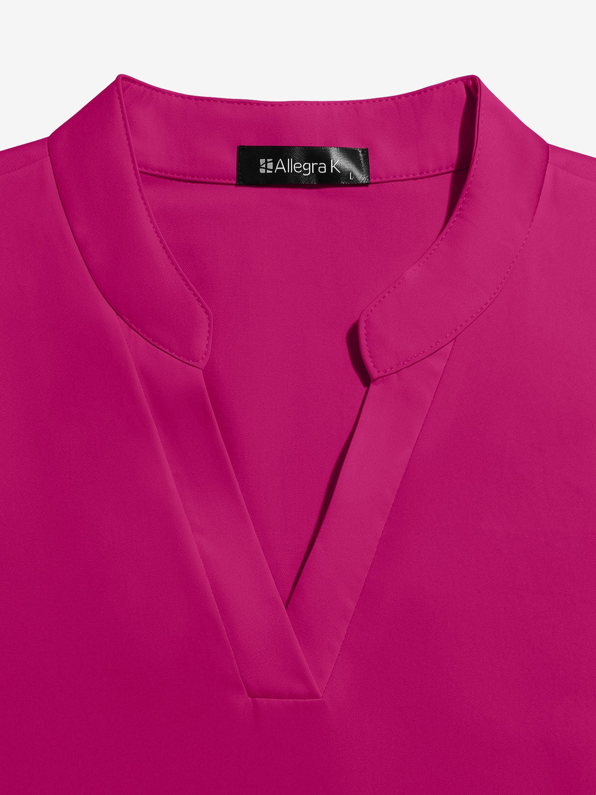 Notch Neck Cold Shoulder Solid Color Blouse