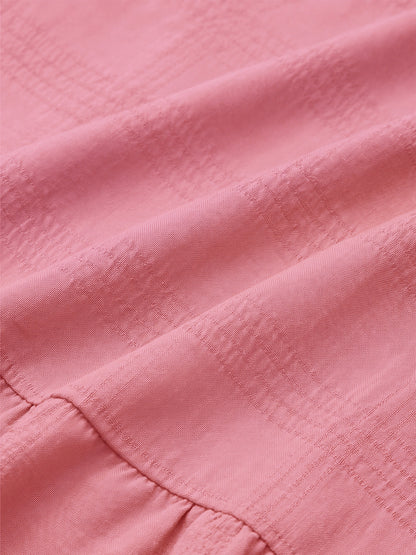 Spaghetti Strap Smocked Tiered Textured Dress