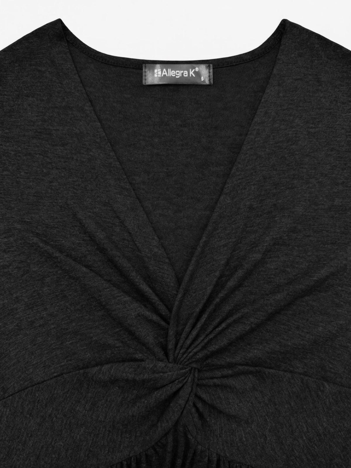 V Neck Short Sleeves Ruched Casual Mini Dress