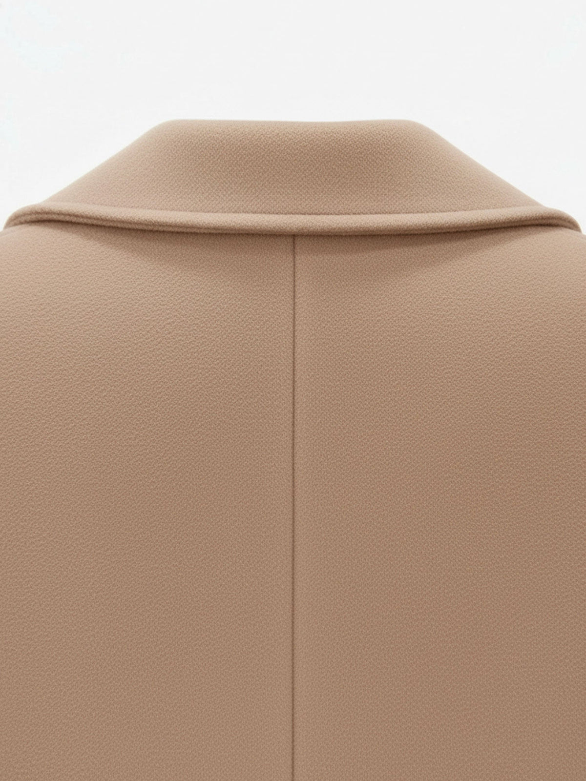 Notched Lapel Double-Breasted Fully Lined Mid-Length Coat