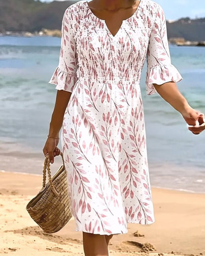 Half Sleeve Printed Dress