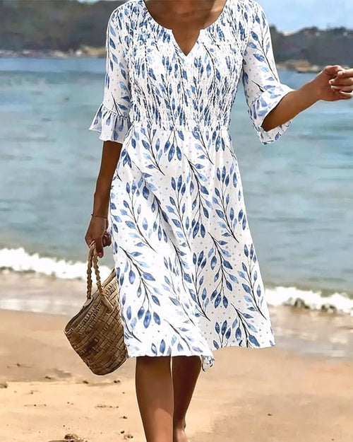 Half Sleeve Printed Dress