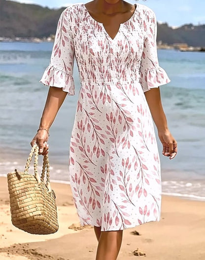 Half Sleeve Printed Dress