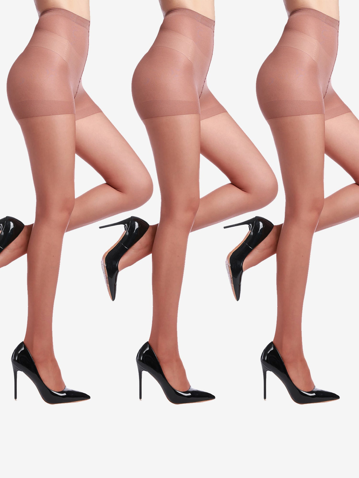 3 Pairs 20D Sheer Ultra Thin Stockings Pantyhose
