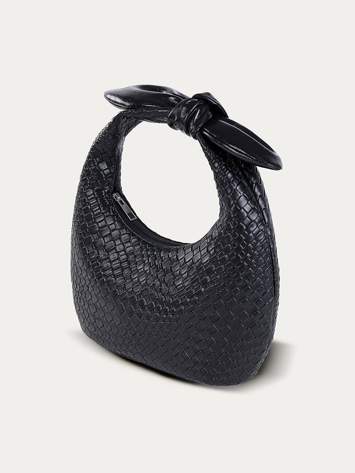 Faux Leather Crocodile Texture Twist Knot Clutch Bag