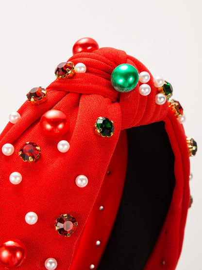 Christmas Faux Pearl Diamond Headband Hair Accessories