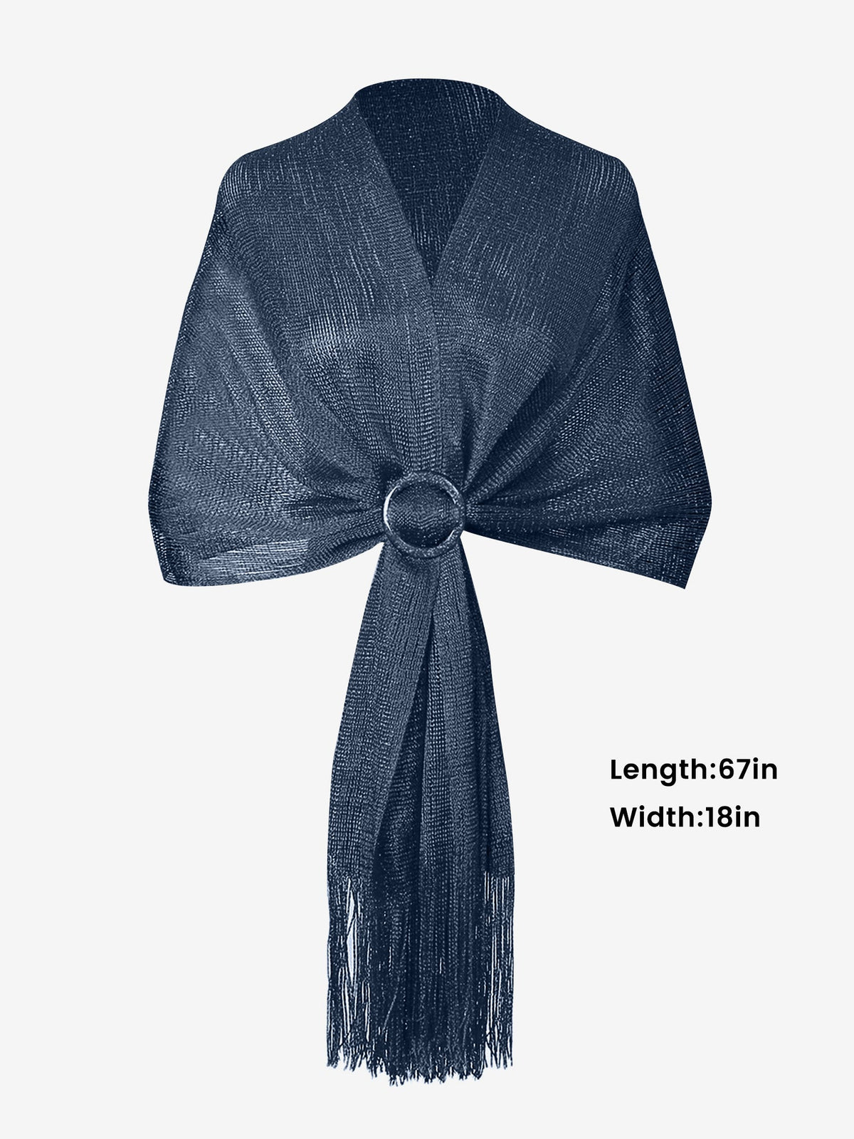 See Through Solid Color Tassel Long Scarf