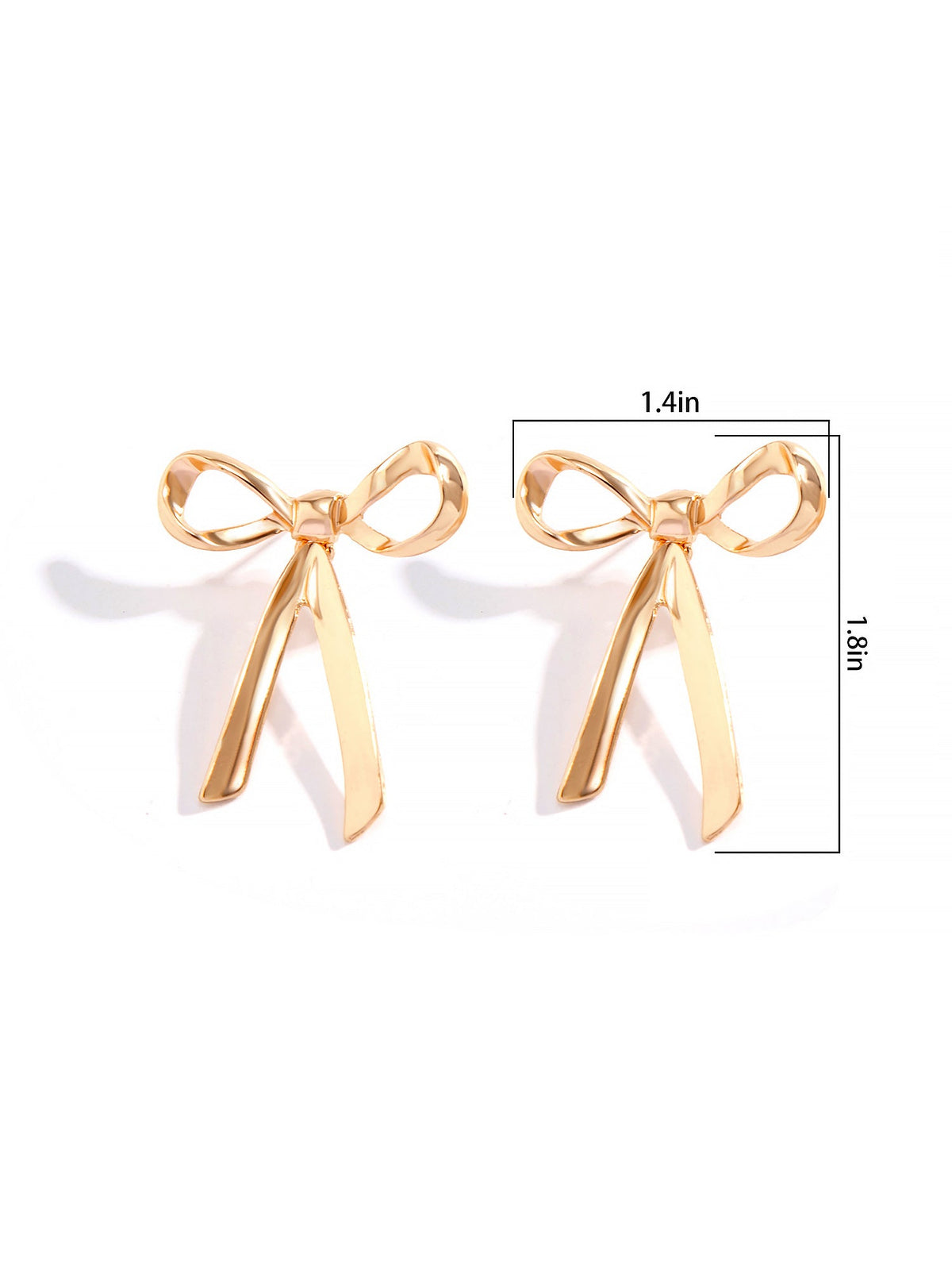 Alloy Faux Pearl Rhinestones Bow Shape Stud Earrings