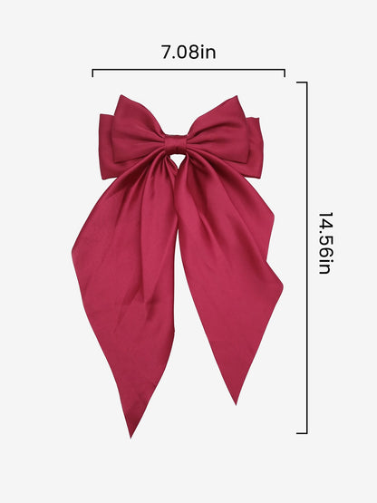 Retro 90s Style with Oversized Design Satin Party and Vintage-Themed Events Hair Accessories