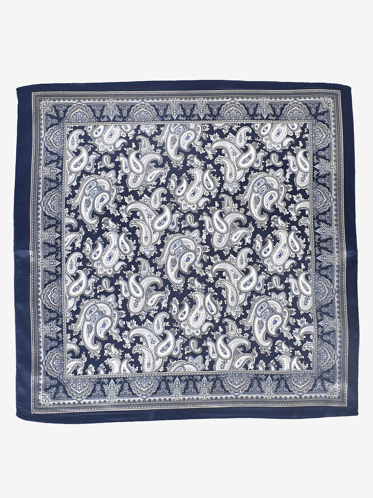 Boho Paisley Print Satin Square Scarf