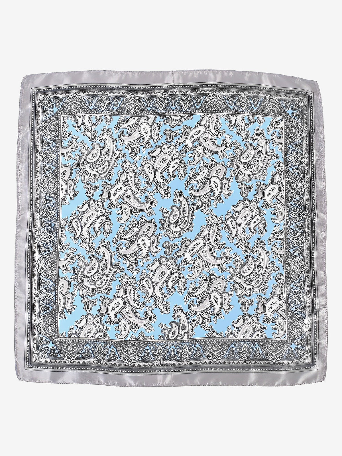 Boho Paisley Print Satin Square Scarf