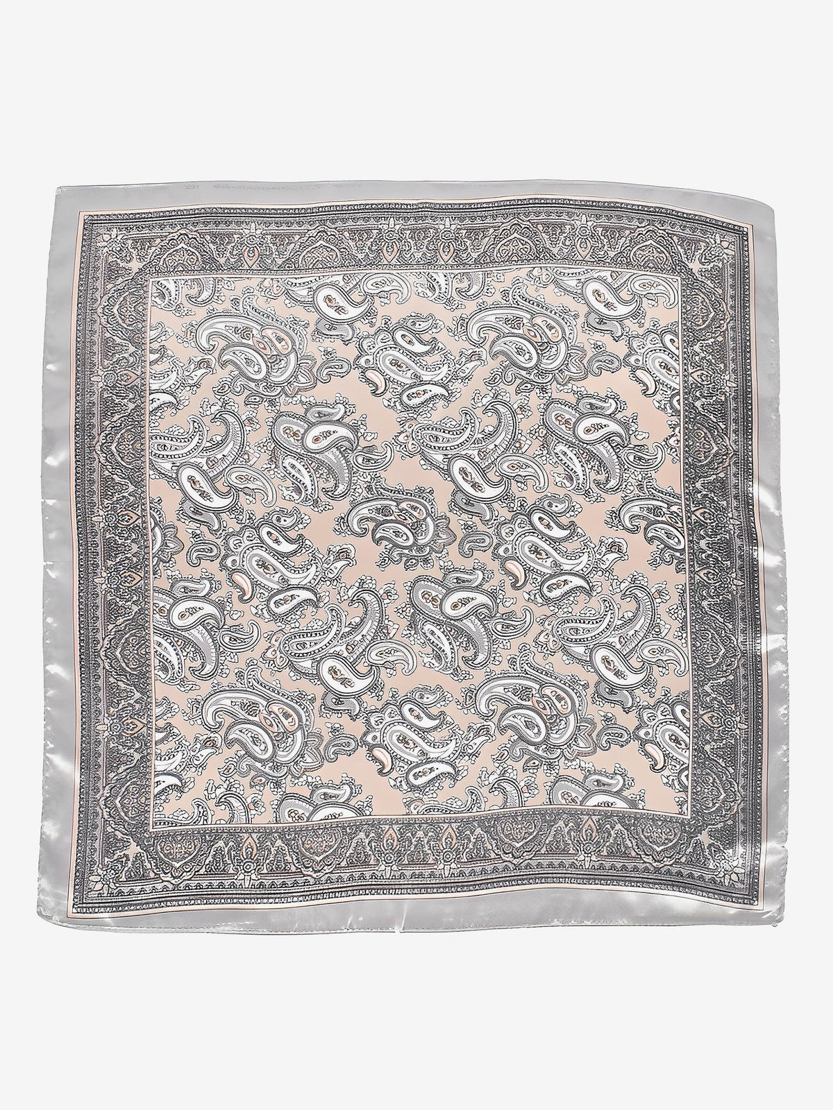 Boho Paisley Print Satin Square Scarf