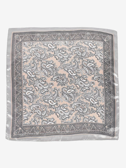 Boho Paisley Print Satin Square Scarf