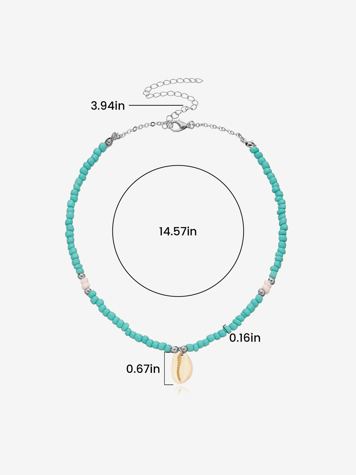 Ocean Style Simple Shell Pendant Beaded Necklace