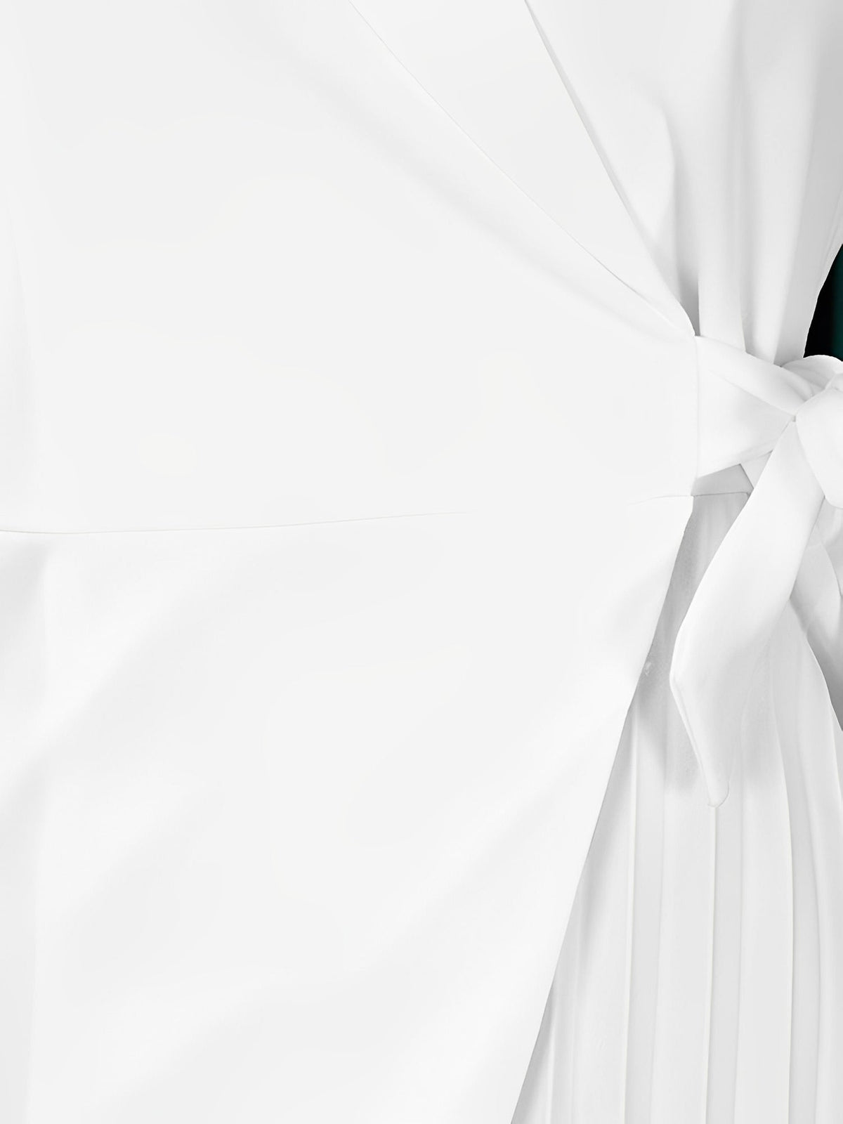 Tailored Pleats & Cinched Waist Notched Lapel Tie Waist Pleated Office Chic Blazer Dress