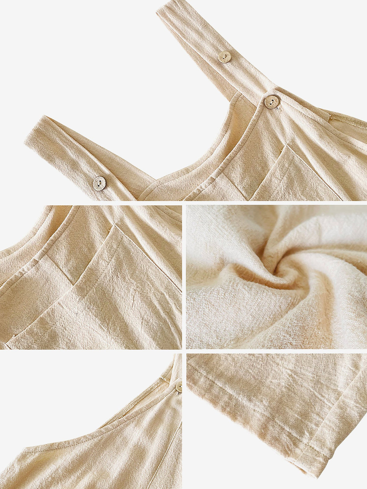 Buttoned Straps Pleated Pocketed Casual Rompers