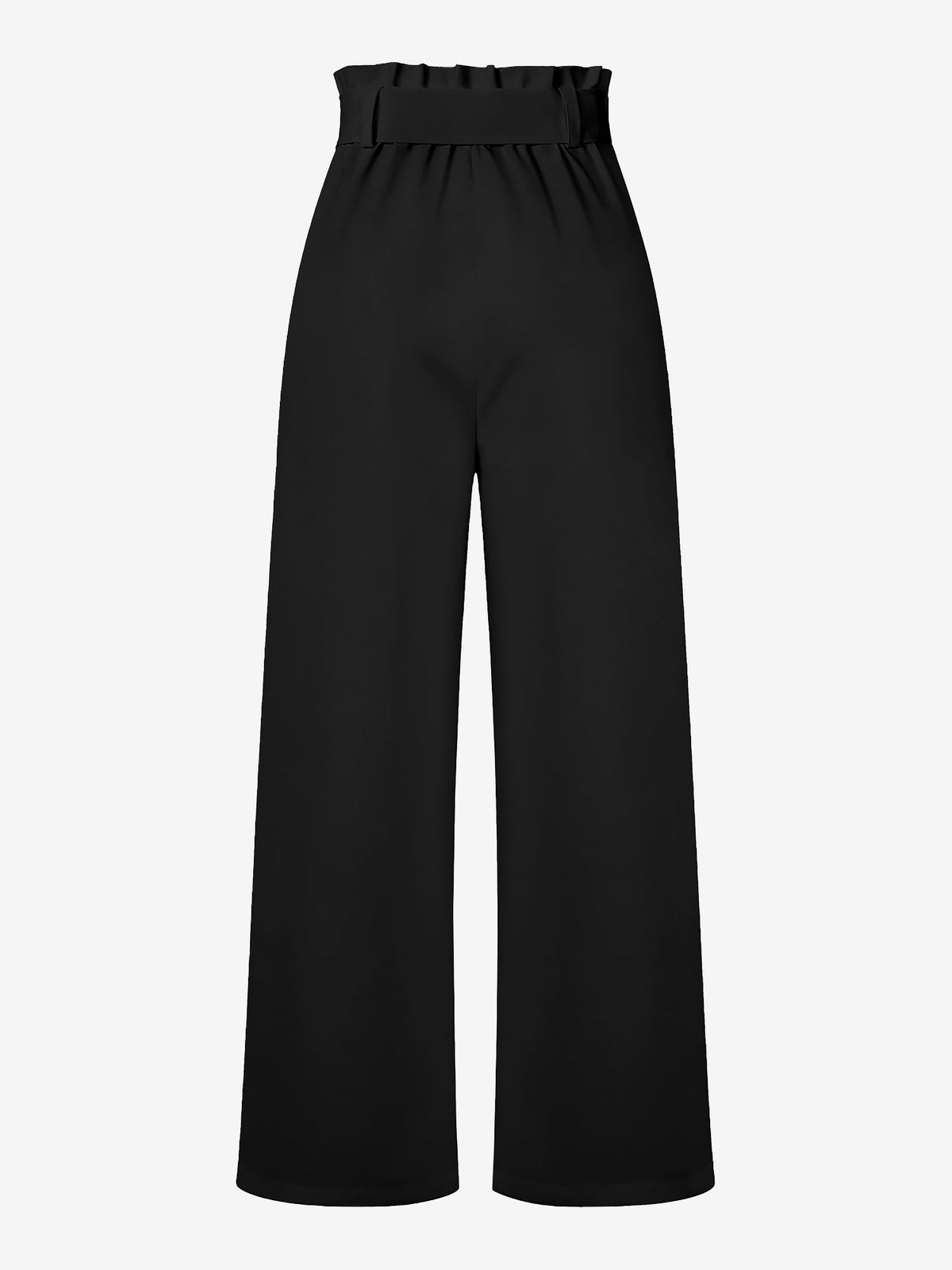 Wide Leg Tie Waist Versatile Paper Bag Pants