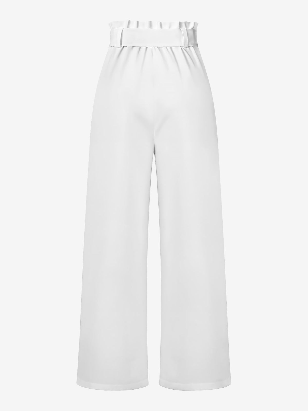 Wide Leg Tie Waist Versatile Paper Bag Pants