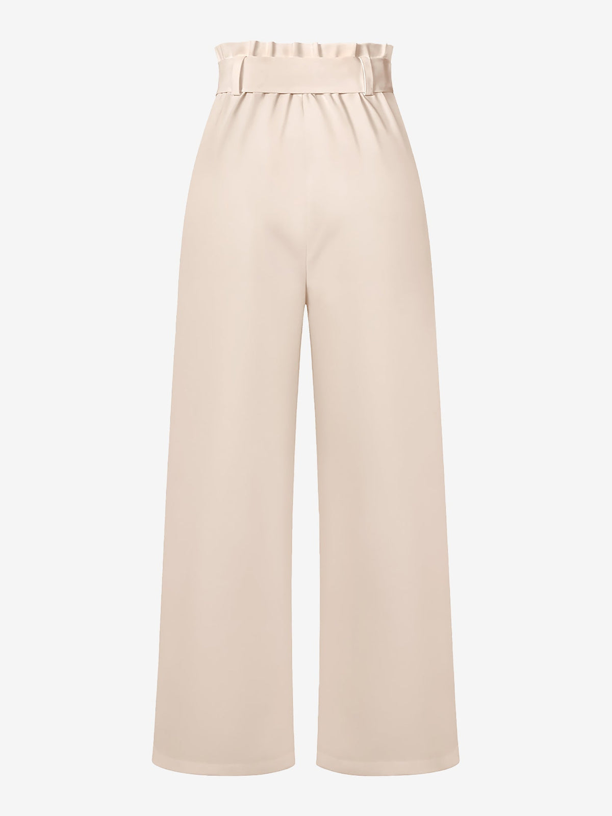 Wide Leg Tie Waist Versatile Paper Bag Pants