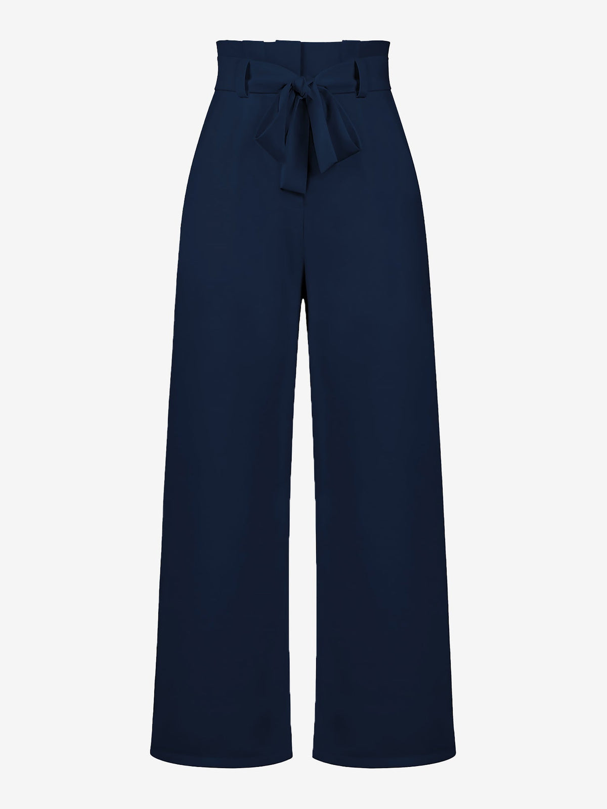 Wide Leg Tie Waist Versatile Paper Bag Pants