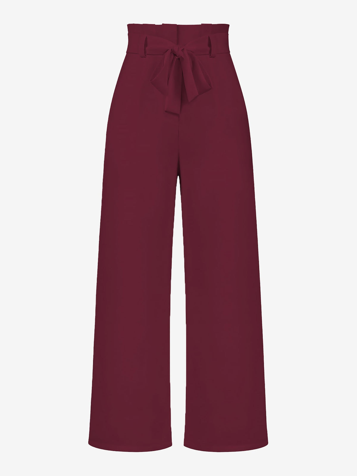 Wide Leg Tie Waist Versatile Paper Bag Pants