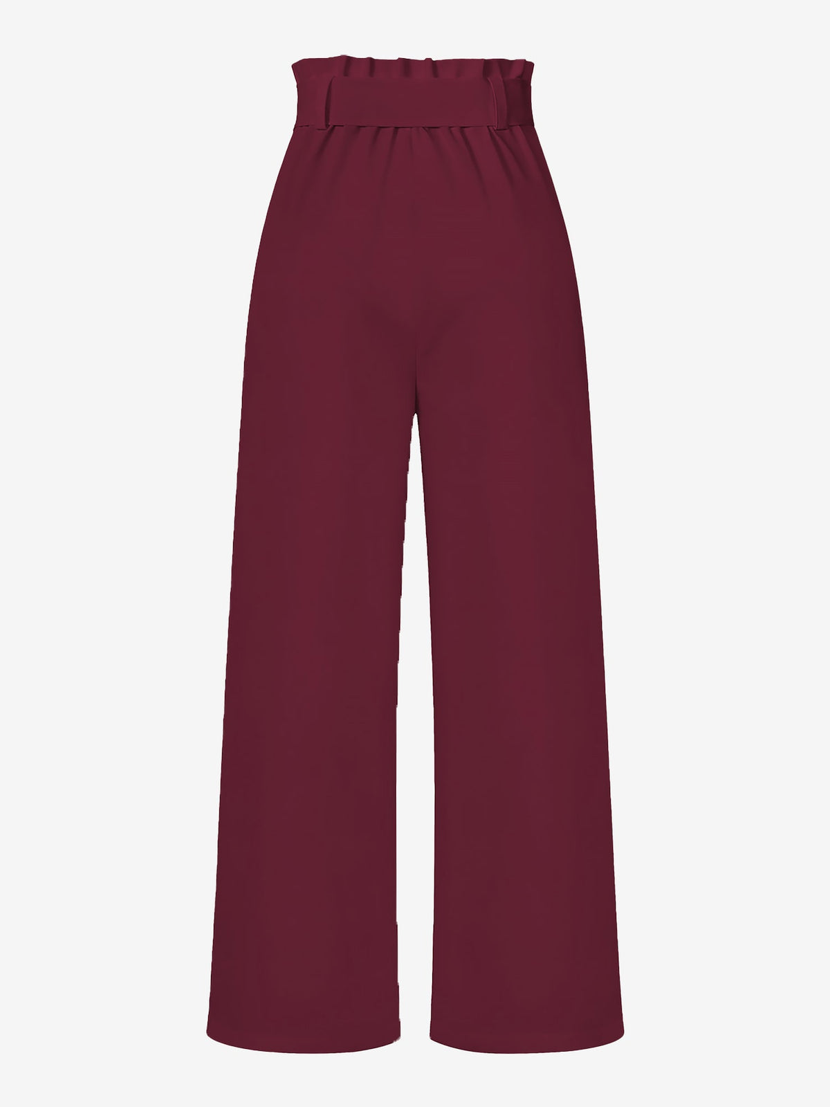 Wide Leg Tie Waist Versatile Paper Bag Pants