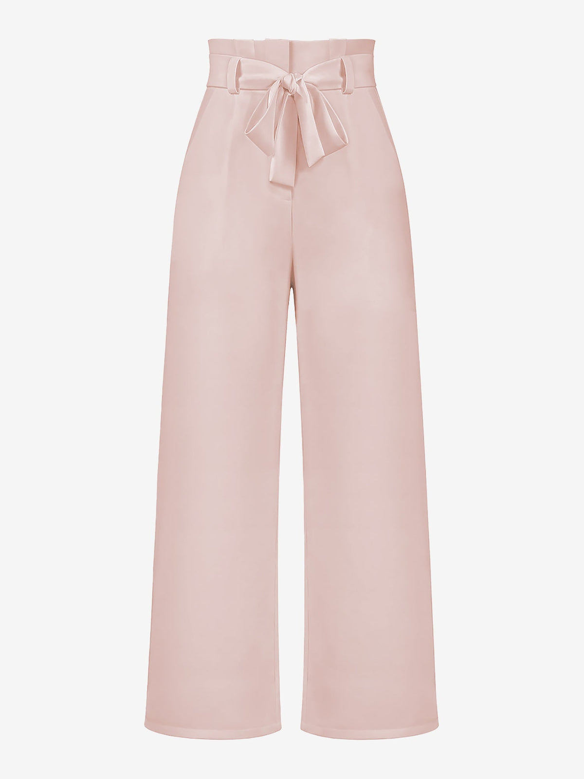 Wide Leg Tie Waist Versatile Paper Bag Pants