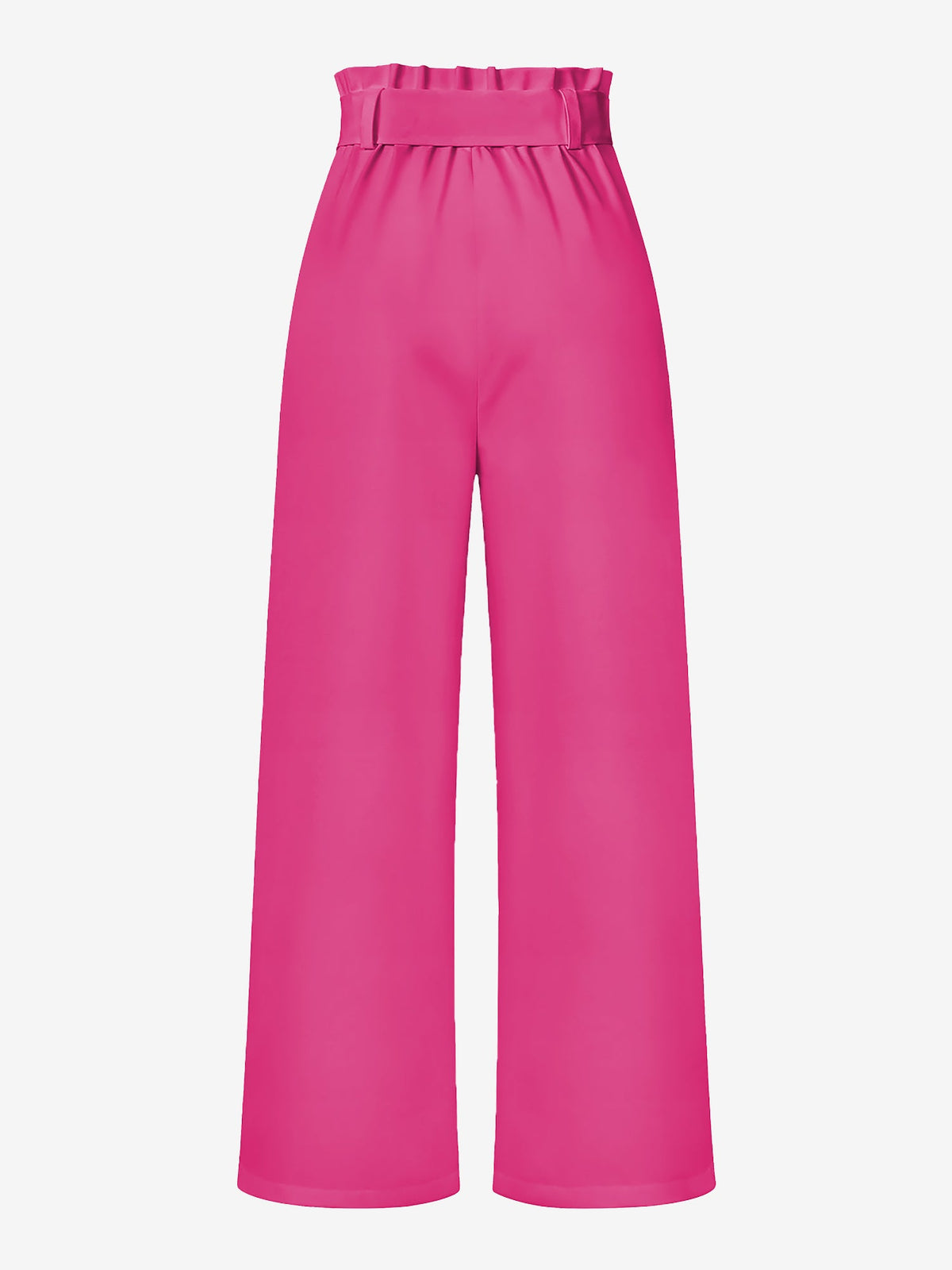 Wide Leg Tie Waist Versatile Paper Bag Pants