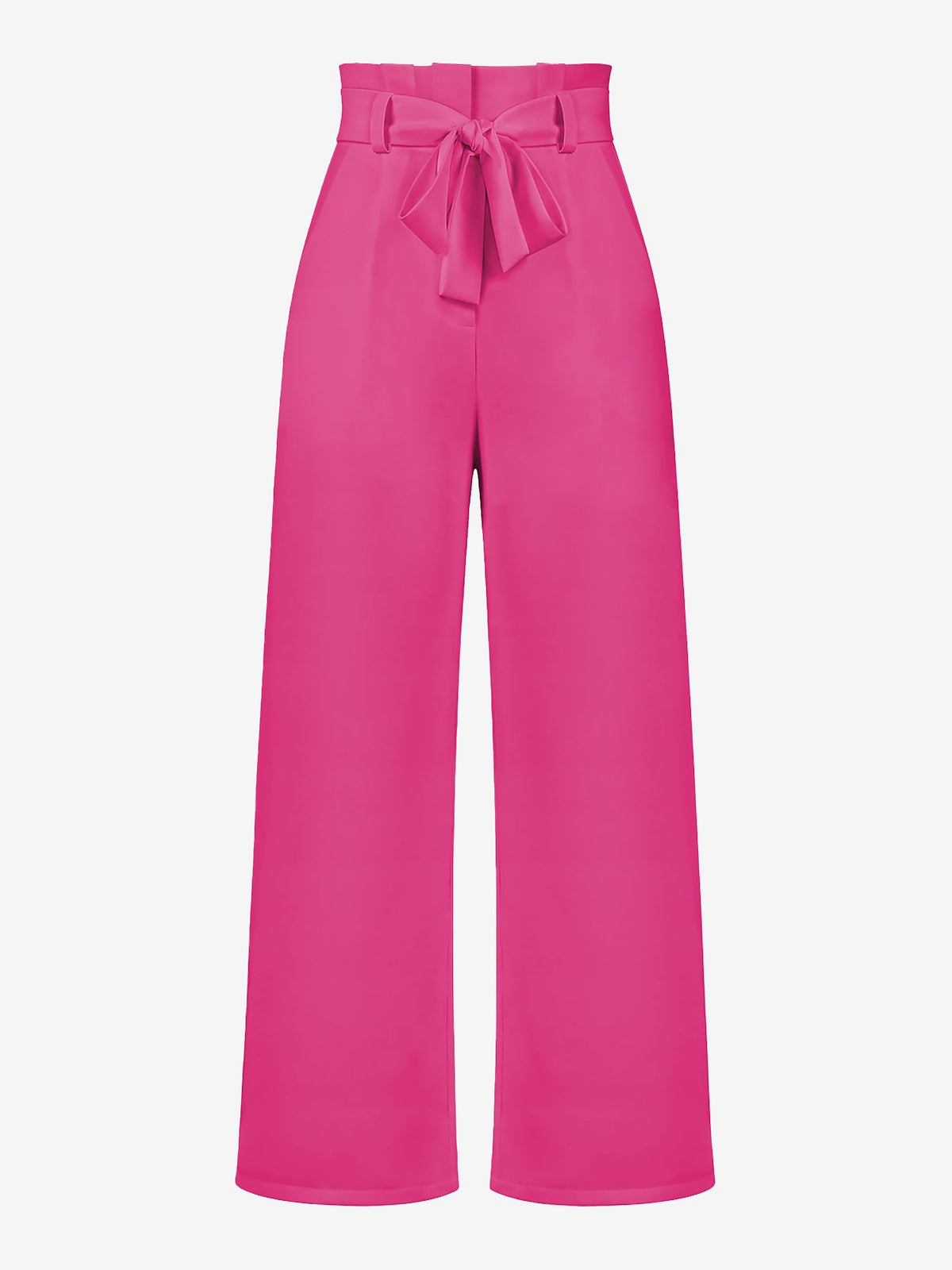 Wide Leg Tie Waist Versatile Paper Bag Pants