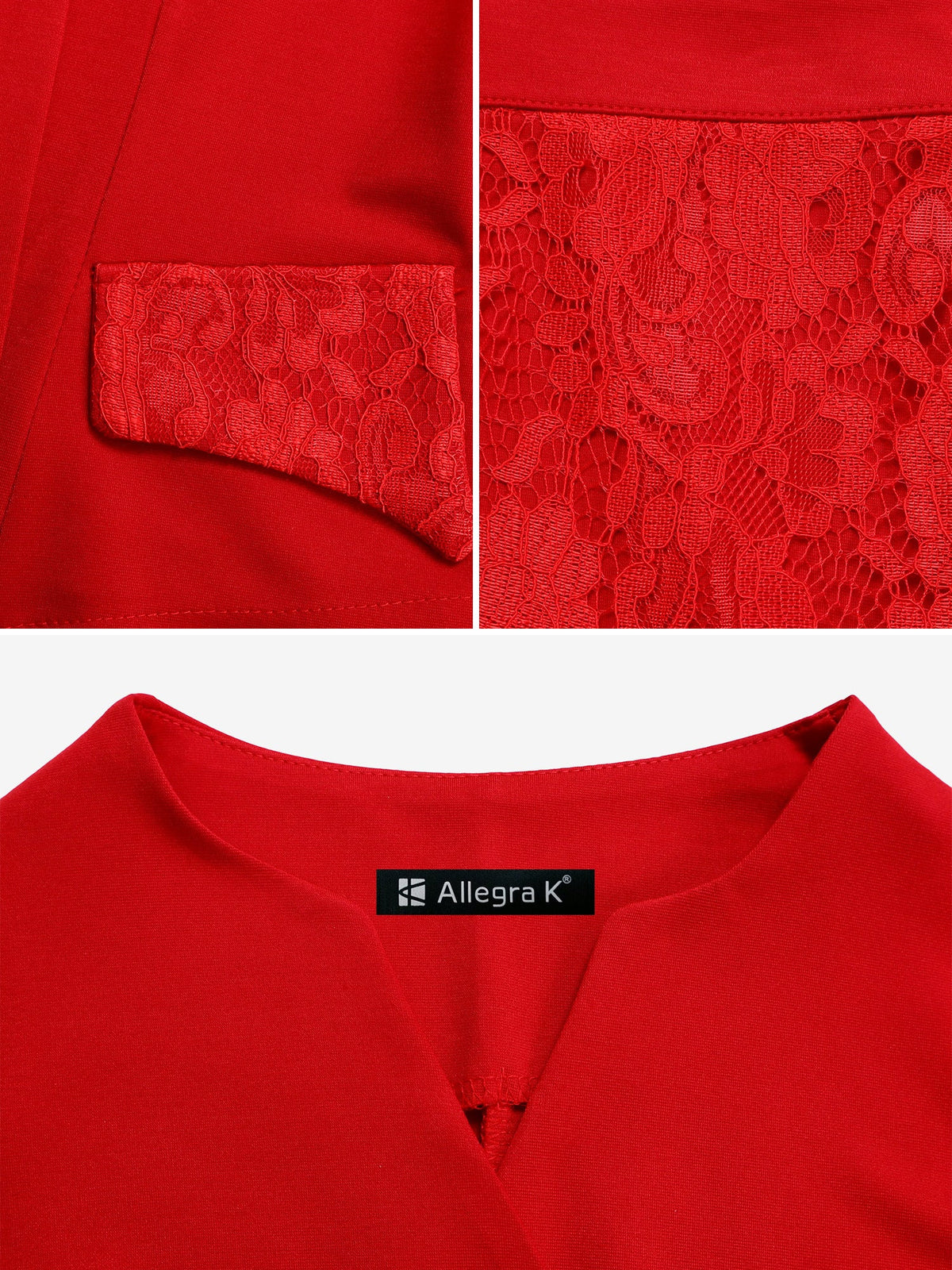 2 Pieces 3/4 Sleeves Blazer & Lace Ruffled Midi Pencil Skirt Set