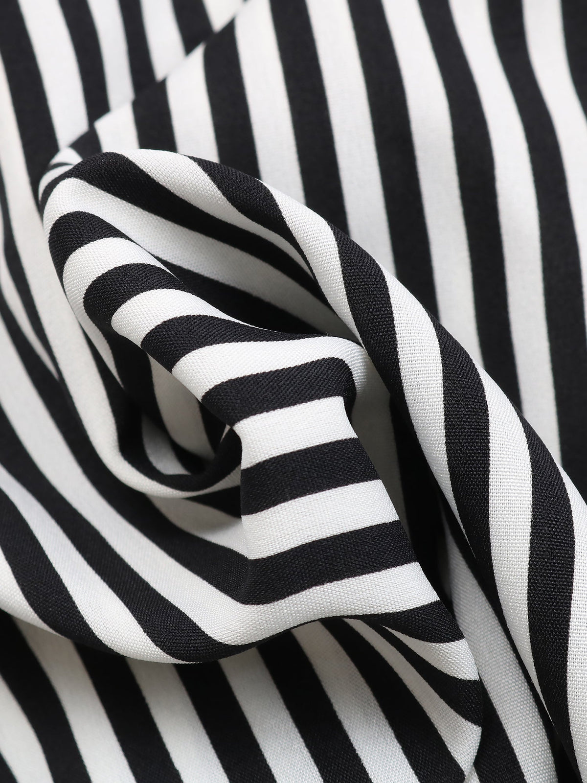 Striped Notch Neck Ruffled Cap Sleeves Blouse