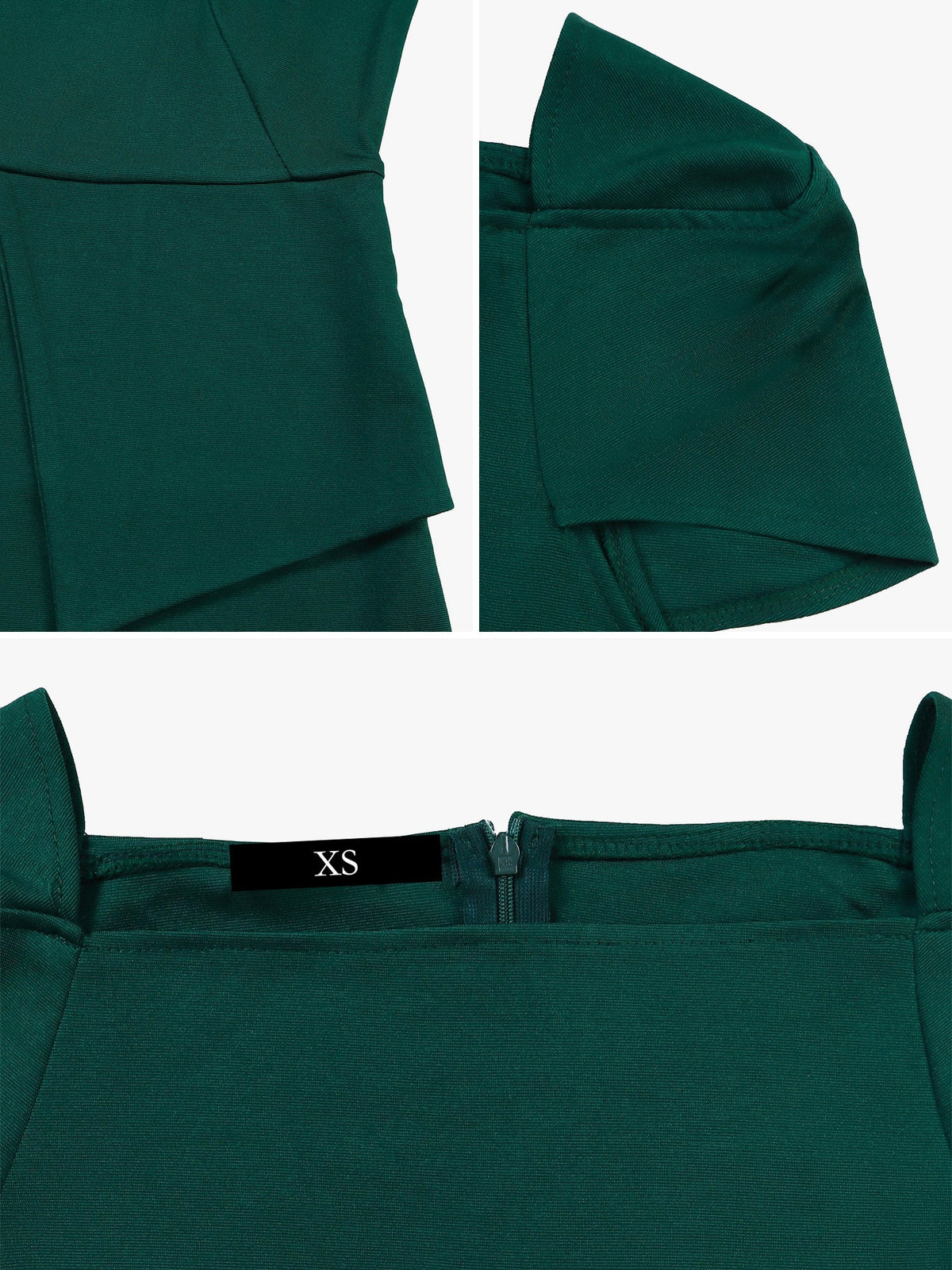 Square Neck Cap Sleeve Belted Work Midi Sheath Dress