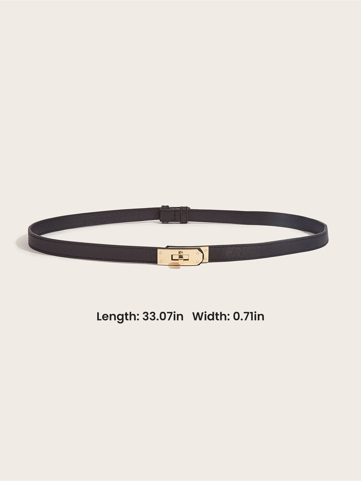 Women's Solid Color Faux Leather Slim Belt