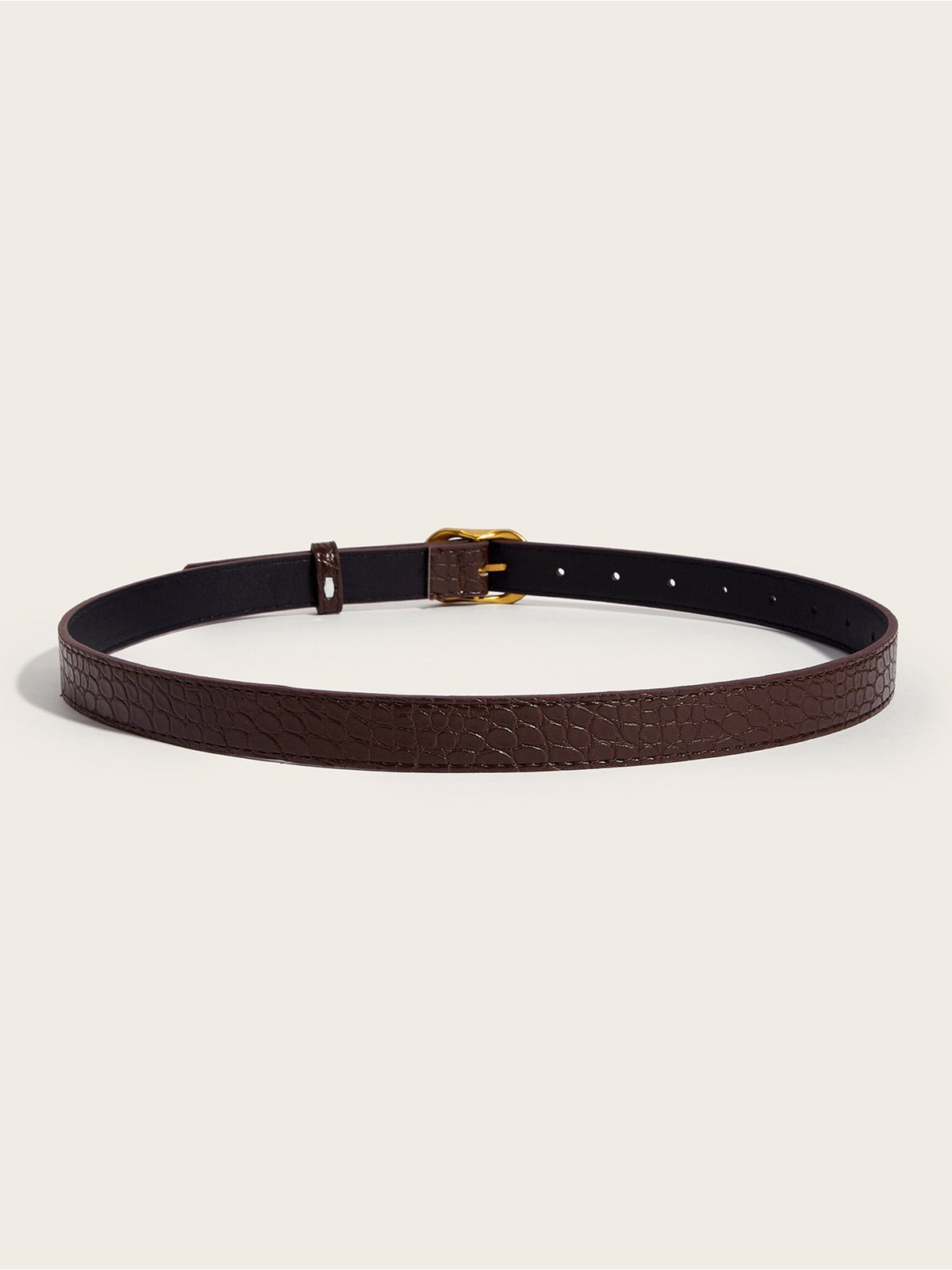 Women's Faux Leather Solid Color Buckle Belt